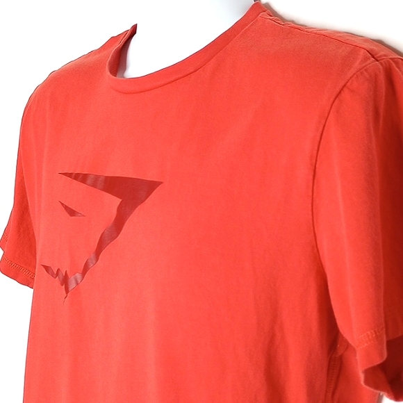Gymshark Men's Orange Short Sleeve Graphic Print T-shirt Size Medium - Picture 3 of 8